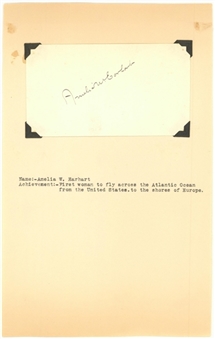 Amelia W. Earhart Signed Cut (JSA) 